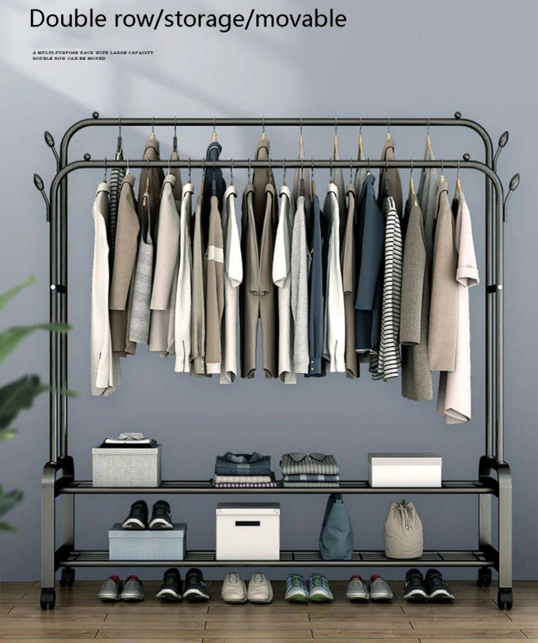 حامل المعاطف الحائطي المتنقل