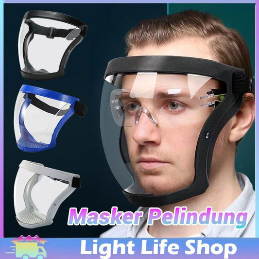 ماسك وجه كامل شفاف مقاوم للرداد - قابل لإعادة الإستخدام